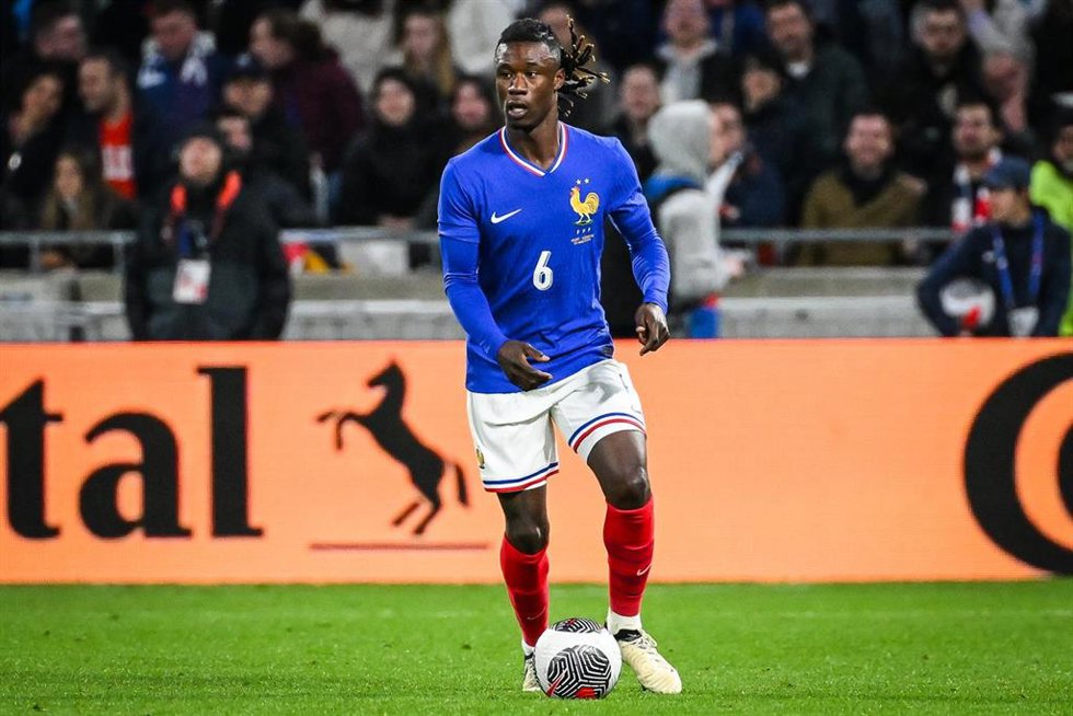 Eduardo Camavinga, durante un partido con la selección francesa.
