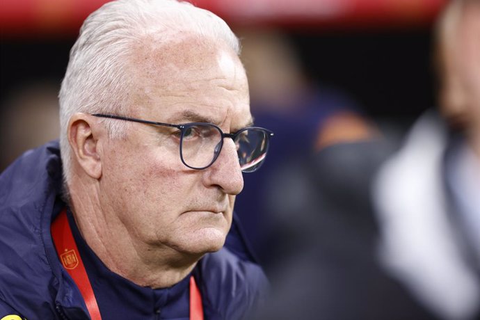 Dorival Junior, head coach of Brazil, looks on during the international friendly football match played between Spain and Brazil at Santiago Bernabeu stadium on March 26, 2024, in Madrid, Spain.