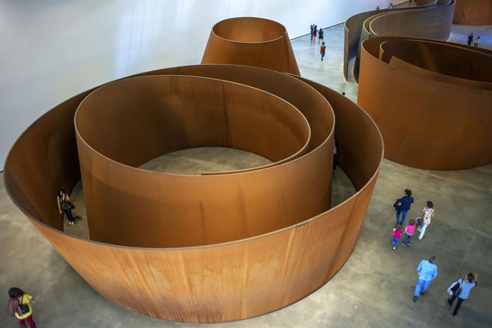 Archivo - 'La materia del tiempo', obra de Richard Serra en el Museo Guggenhein de Bilbao