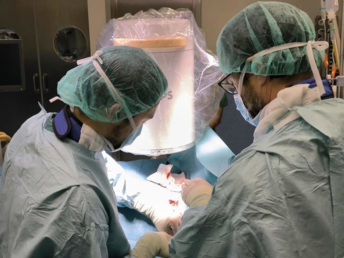 Archivo - Momento de una operación en un hospital público de Baleares