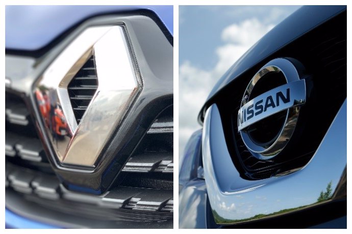 Archivo - Renault y Nissan