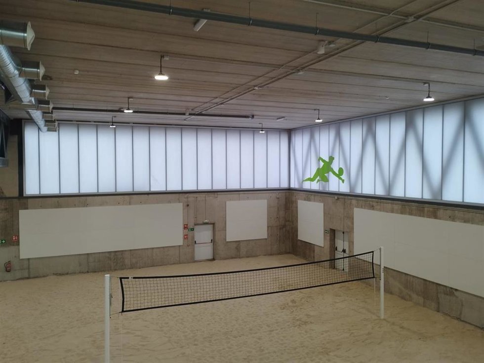 Pistas de vóley playa en el centro deportivo Cerro Almodóvar, en Villa de Vallecas