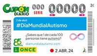 El Día Mundial del Autismo protagoniza los cinco millones de cupones de la ONCE del próximo 2 de abril