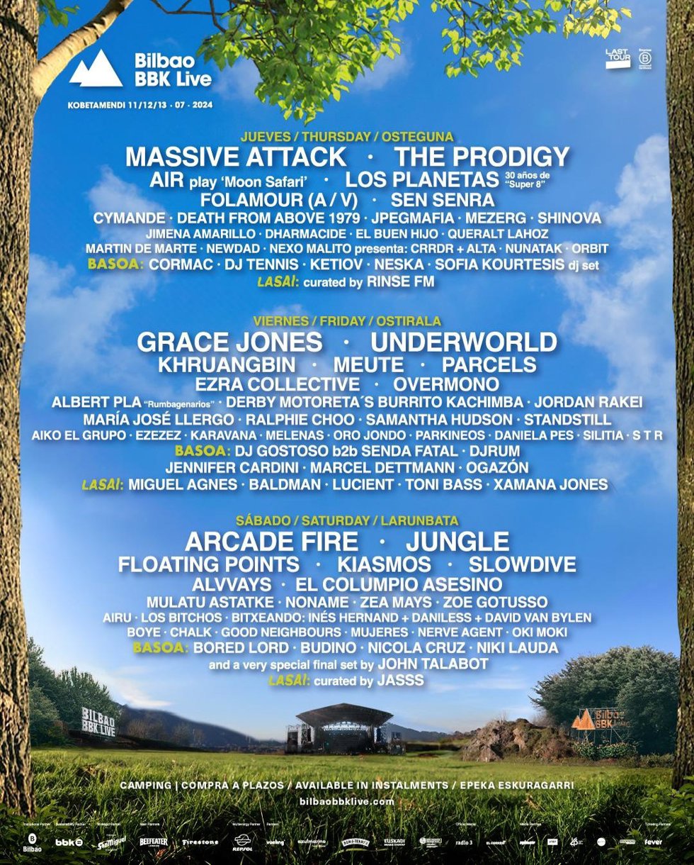 Cartel de la edición 2024 del Bilbao BBK Live