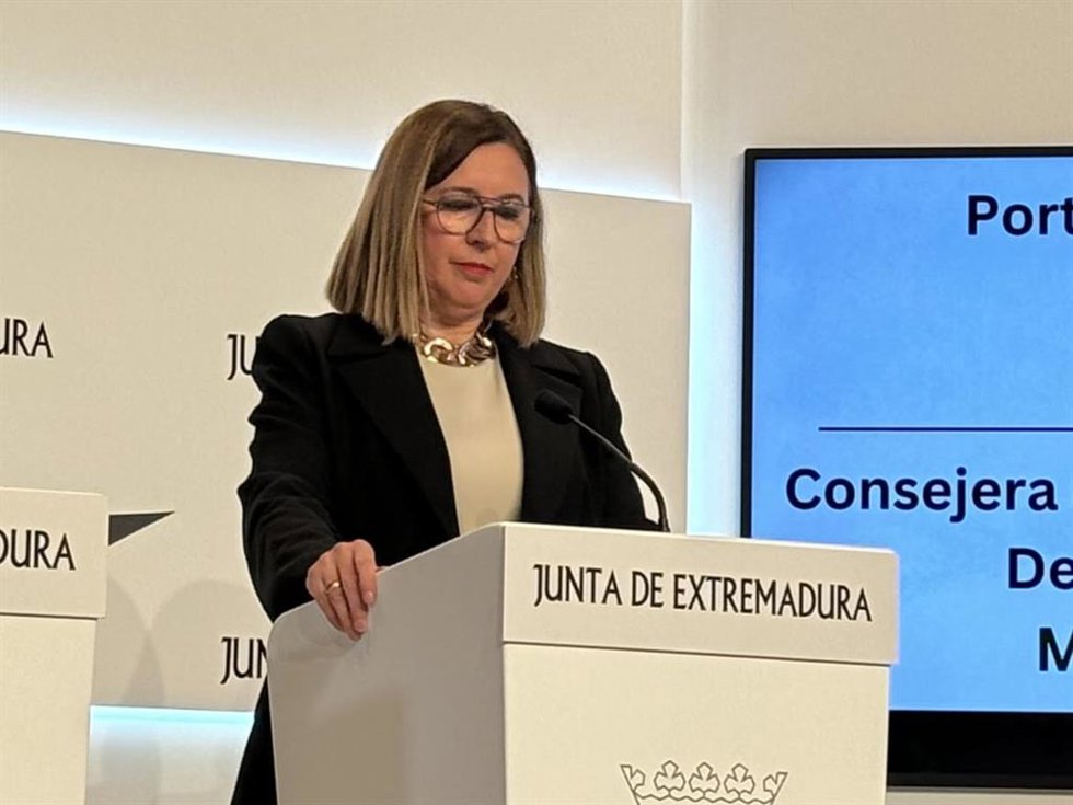 Imagen de archivo de la consejera de Agricultura, Mercedes Morán, en la rueda de prensa