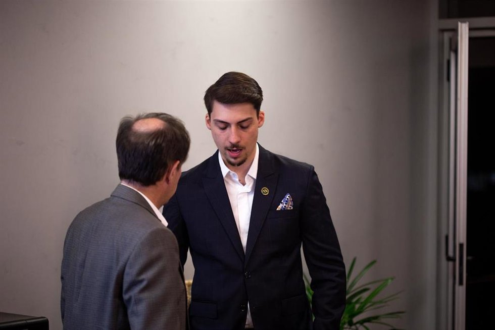 Archivo - El hijo menor de Bolsonaro, Jair Renan Bolsonaro