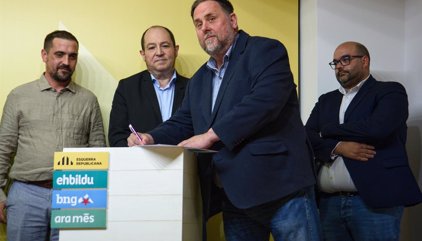 ERC, EH Bildu, BNG i Ara Més signen l'acord de coalició per a les europees