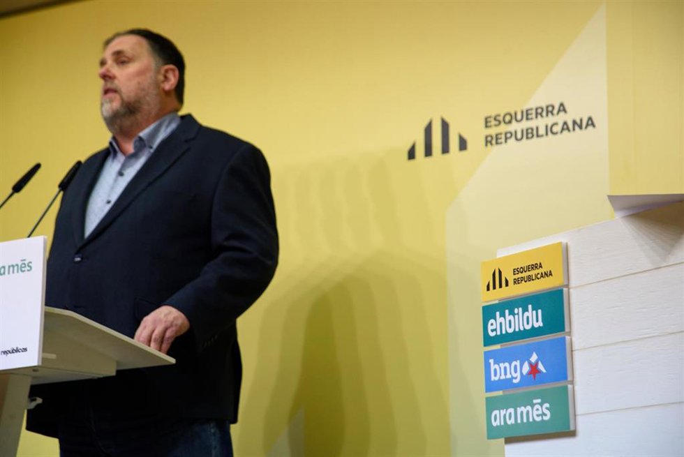 El presidente de ERC, Oriol Junqueras