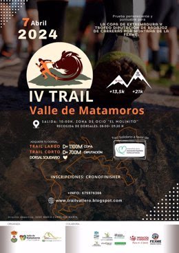 Cartel del IV Trail Valle de Matamoros