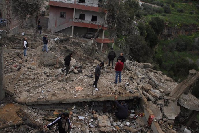 Un edificio derruido en el sur de Líbano (Archivo)