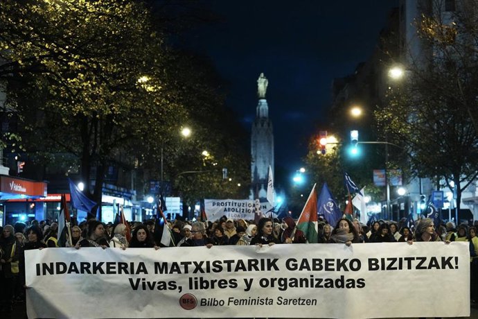 Archivo - Manifestación del Movimiento Feminista en Bilbao