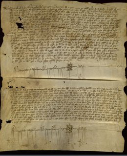 Uno de los manuscritos de la Diputación de Sevilla que serán restaurados.