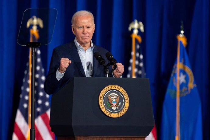 19 March 2024, US, Las Vegas: US President Joe Biden making remarks on his administration's efforts to lower housing costs and increase the housing supply for American families. Photo: Brian Cahn/ZUMA Press Wire/dpa