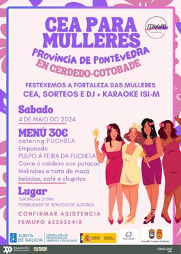 Cartel da cea de mulleres de Cerdedo-Cotobade (Pontevedra)