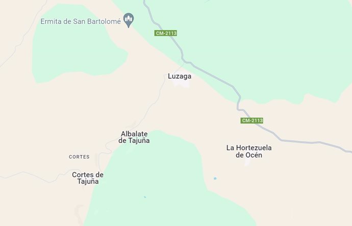 Archivo - Imagen de Luzaga y Cortes de Tajuña en Google Maps.