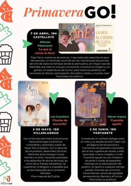 Cartel de la propuesta cultural de la Comarca del Maestrazgo (Teruel) Primavera GO!