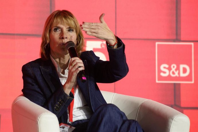 La viceprimera secretaria del PSC, Llusa Moret, durante la segunda jornada del XV Congreso del PSC, en el Palau de Congressos de Catalunya, a 16 de marzo de 2024, en Barcelona, Catalunya (España)