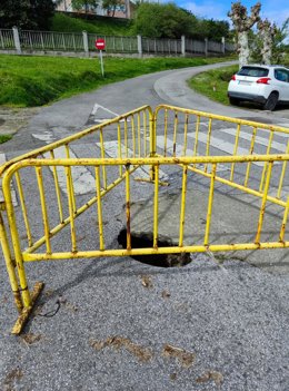 Estado de la vía en El Nodo.