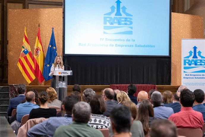 Archivo - Mar Vaquero clausura el IV Encuentro de la Red Aragonesa de Empresas Saludables.