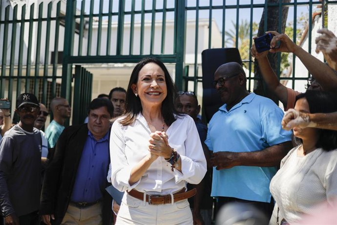 Archivo - La líder opositora venezolana y candidata a las presidenciales, Maria Corina Machado