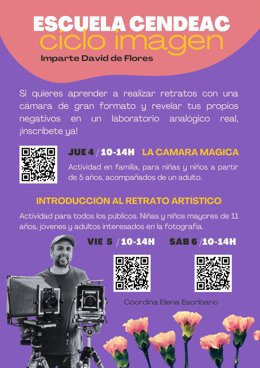 Imagen de la actividad de fotografía analógica de 'Escuela Cendeac'.