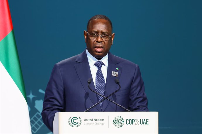 Archivo - December 1, 2023, Dubai, United Arab Emirates: Macky Sall, President of Senegal, speaks during the 28th Conference of the Parties to the United Nations Framework Convention on Climate Change, which takes place on 30 November until 12 December 20