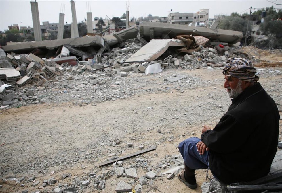 Edificios bombardeados en la Franja de Gaza