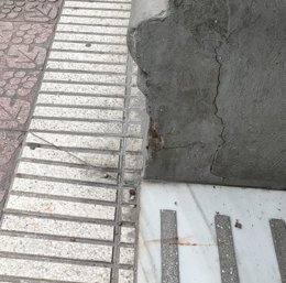 Todavía son visibles  los restos de sangre en el l