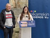 Foto: Podemos dice que el Aberri Eguna "no puede ir de crear fronteras ni muros" sino de favorecer "una vida digna" en Euskadi