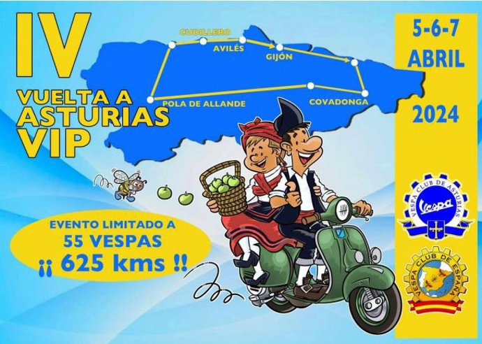 La vuelta a Asturias en Vespa.