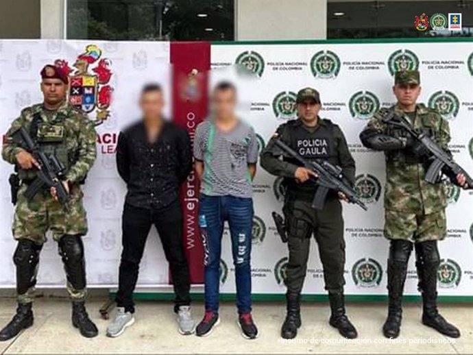 Miembros de la guerrilla Segunda Marquetalia de las FARC detenidos por la Policía de Colombia