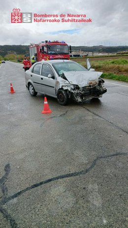Uno de los vehículos implicados en el accidente.