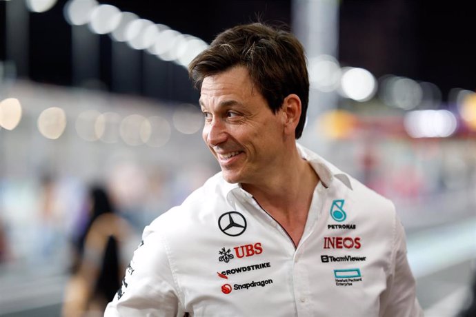 El jefe de equipo de Mercedes, Toto Wolff, en el GP de Arabia Saudí 2024. 