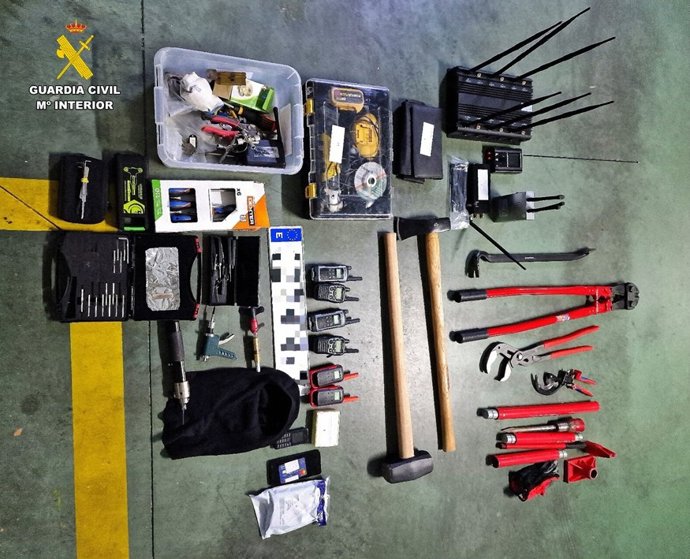 Efectos recuperados tras el robo en una vivienda de Malagón (Ciudad Real)