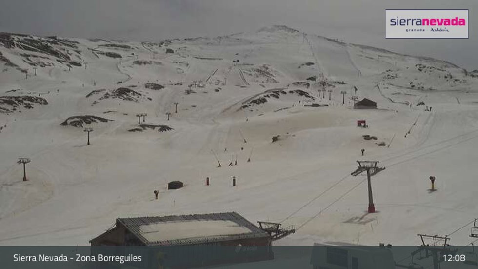 Imagen de una cámara web de Sierra Nevada en la zona de Borreguiles, en imagen de archivo