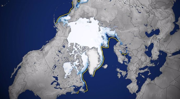 Cobertura del hielo en el Ártico a 26 de marzo de 2024