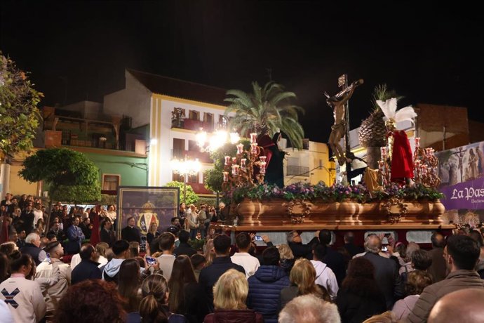 Hermandad de la Tercera Palabra, del Lunes Santo, una de las tres corporaciones que han podido procesionar esta Semana Santa.