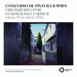 Cartel del IV Concurso de Pintura Rápida 'Córdoba y sus patios 2024'.