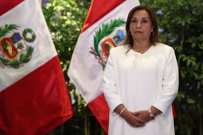 Archivo - La presidenta de Perú, Dina Boluarte