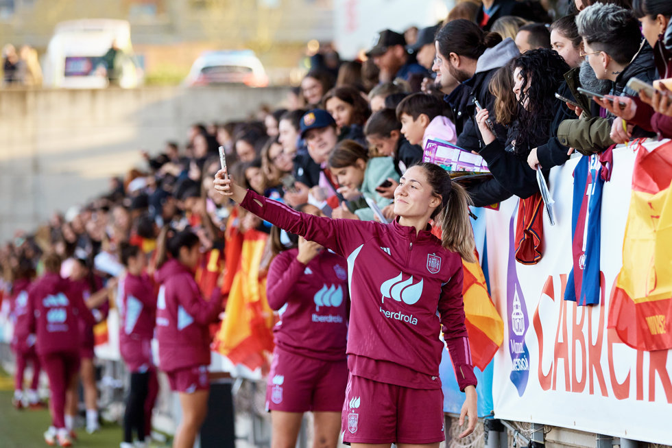 Entrenamiento de la selección española femenina de fútbol