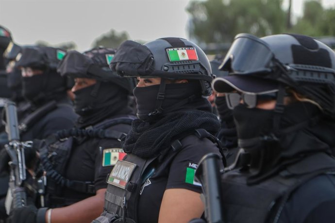 March 15, 2024, Ecatepec De Morelos, State Of Mexico, Mexico: Members of the Municipality Police are departing for a security operation called ''Rastrillo'' to combat crime in the Municipality of Ecatepec, in Ecatepec de Morelos, Mexico, on March 15, 2024