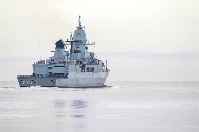 Archivo - Buque alemán parte para formar parte de la misión de la UE contra los hutíes en el mar Rojo