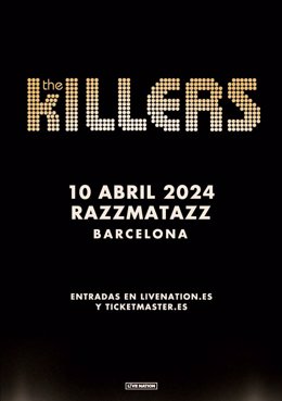 Cartel del concierto de The Killers en Barcelona