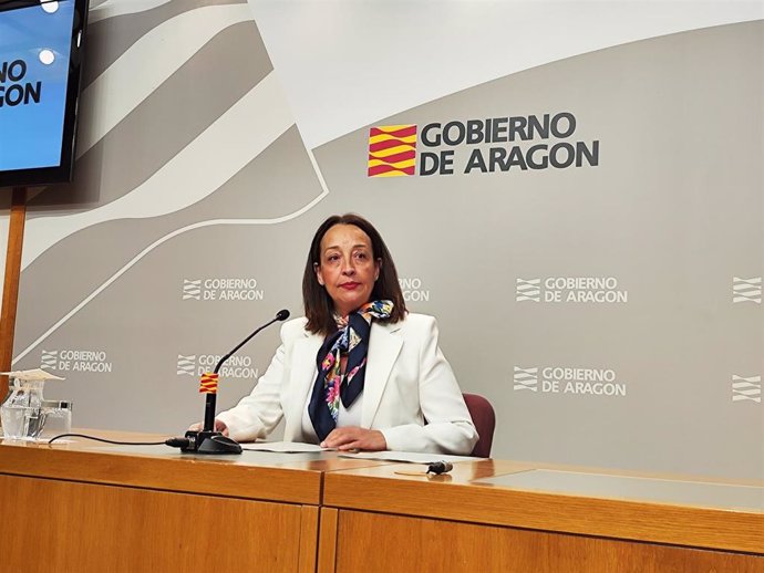 La consejera de Bienestar Social y Familia, Carmen Susín, en rueda de prensa