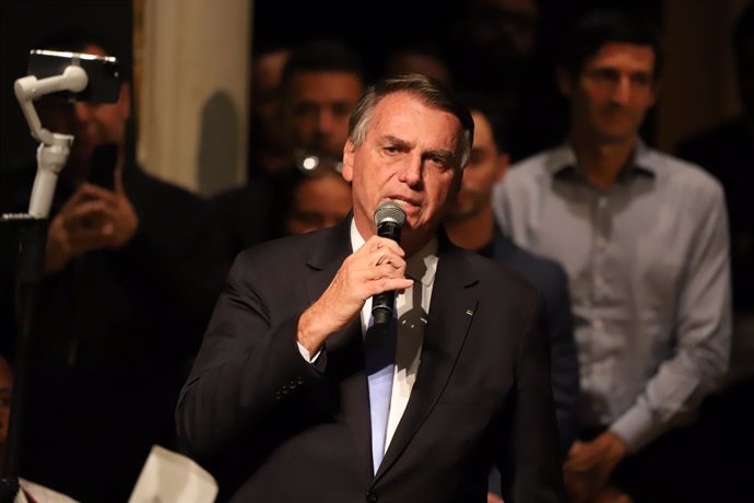 March 25, 2024, Sao Paulo, Sao Paulo, Brasil: Sao Paulo (SP), 03/25/2024 - SESSION/SOLENE/CAMERA MUNICIPAL/SP - Former president of Brazil Jair Messias Bolsonaro speaks in honor of his wife Michelle Bolsonaro at an event held by the Sao Paulo City Council