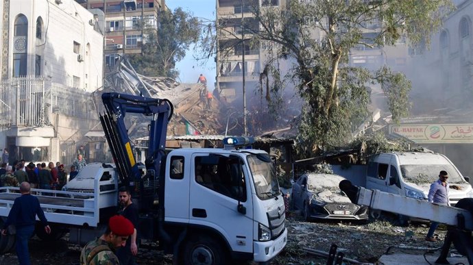 Consulado iraní en Damasco, Siria, alcanzado por un misil israelí.