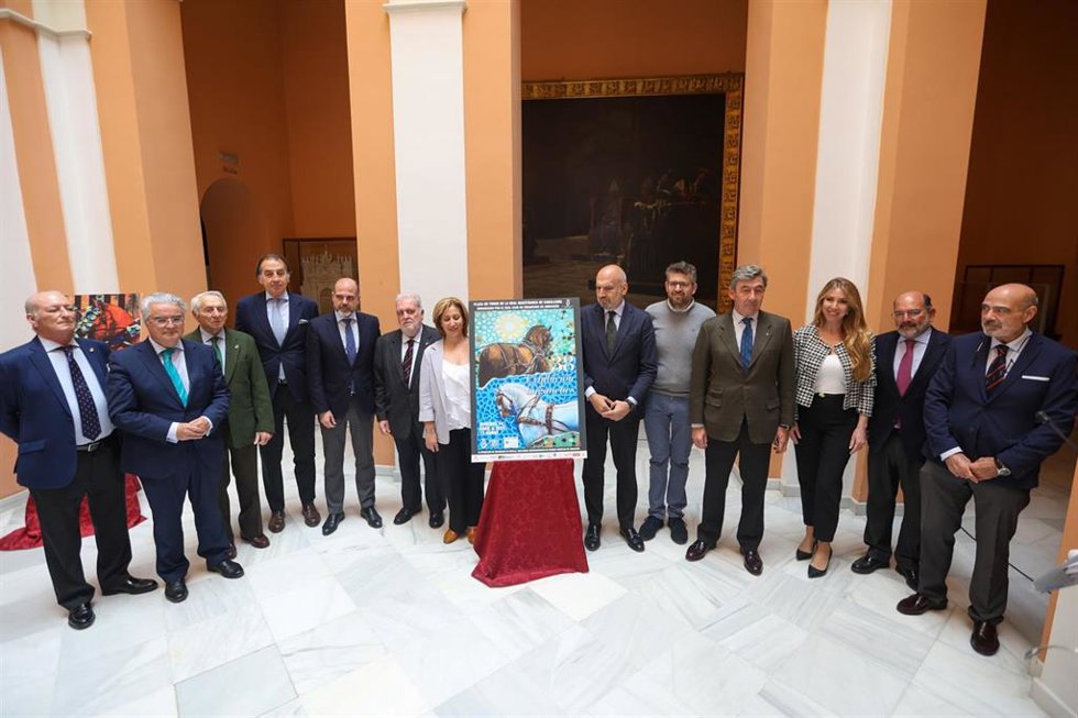 Presentación oficial del cartel de la 38 edición de la Exhibición de Enganches en el Ayuntamiento de Sevilla.