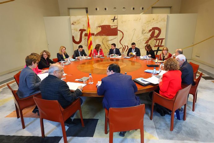 Fotografia d'una reunió del Consell Executiu 