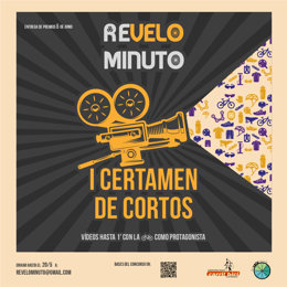 Cartel del I Certamen de Cortometrajes 'Revelominuto'.
