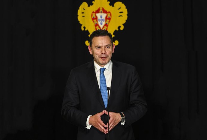 March 20, 2024, Lisboa, Portugal: Lisbon, 20/03/2024 - President of the Republic Marcelo Rebelo de Sousa receives in audience at the Palace of Belgrade the AD coalition, Luís Montenegro, Nuno Melo, Hugo Soares and Paulo Rangel